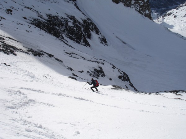 Passage raide : Au départ du col, passage raide