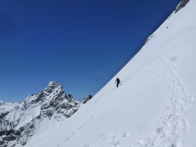 #20 Mont Dolent : dans la pente sommitale, juste au dessus du petit col Mont Dolent : dans la pente sommitale, juste au dessus du petit col