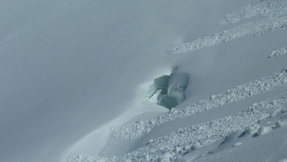 Crevasses : on reste sur un glacier...