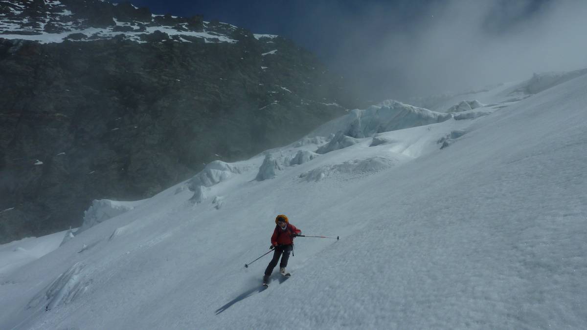 glacier du Geay : Delle devant les seracs de la rive droite