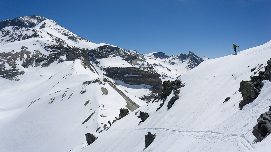 #7 Vers le Col de Chavière : une des rares portions croutée, en nord Vers le Col de Chavière : une des rares portions croutée, en nord