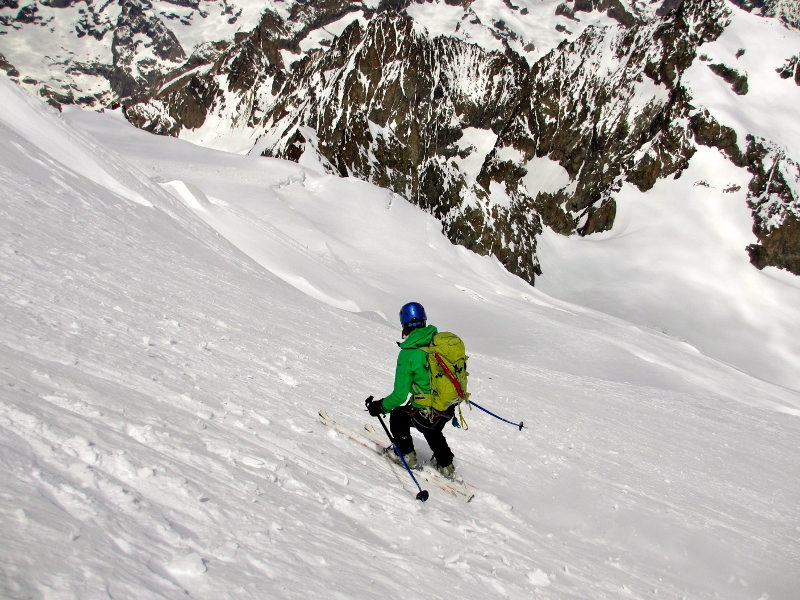 #3 Neige pas top. : Vue sur le col. Neige pas top. : Vue sur le col.