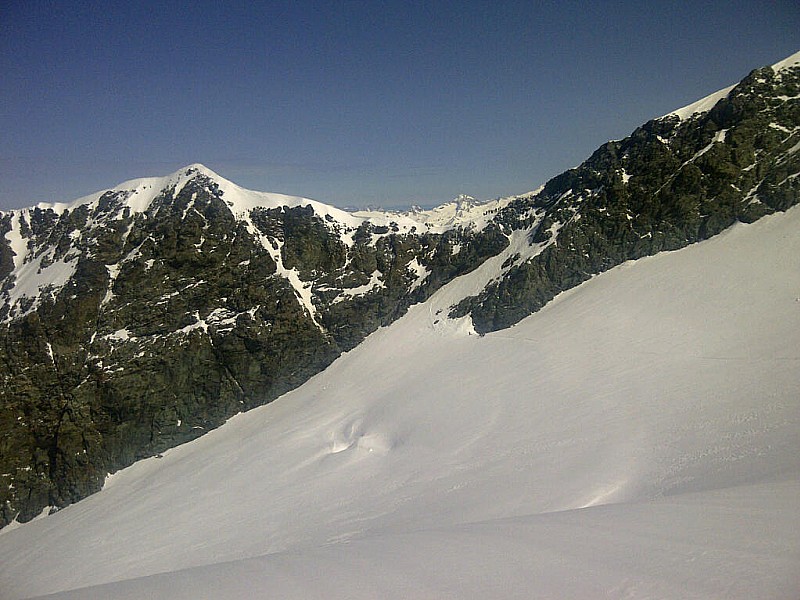 #2 Mont Pourri : Vue sur la descente depuis le Col des Roches Mont Pourri : Vue sur la descente depuis le Col des Roches