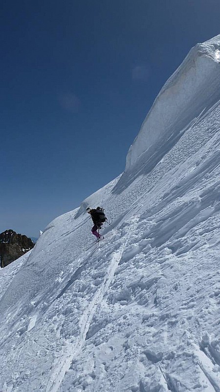 #15 Dôme des Ecrins : Gaelle devant les séracs Dôme des Ecrins : Gaelle devant les séracs