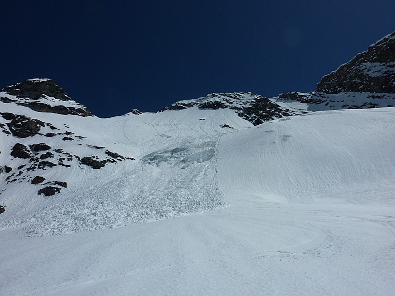 #13 Descente : Sortie à droite de l Descente : Sortie à droite de l'avalanche.