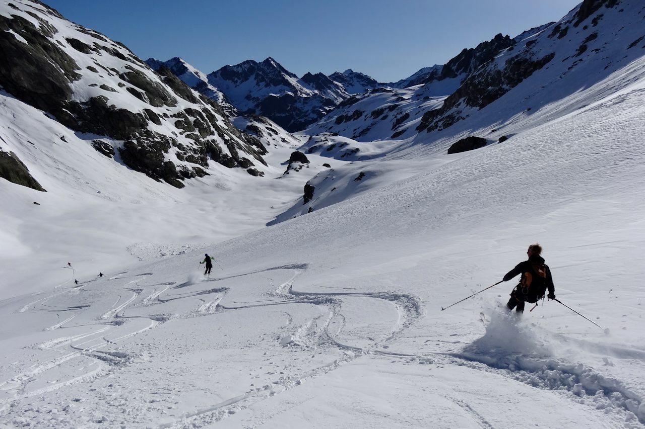 #7 Descente sur Bella Comba : Poudre légère. Descente sur Bella Comba : Poudre légère.