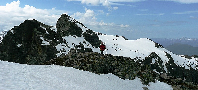 Pointe de Vaudaine : Didier devant le Grand Sorbier