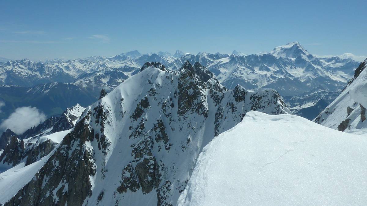 Vue du col : Grande Lui devant et Grand Combin derriere