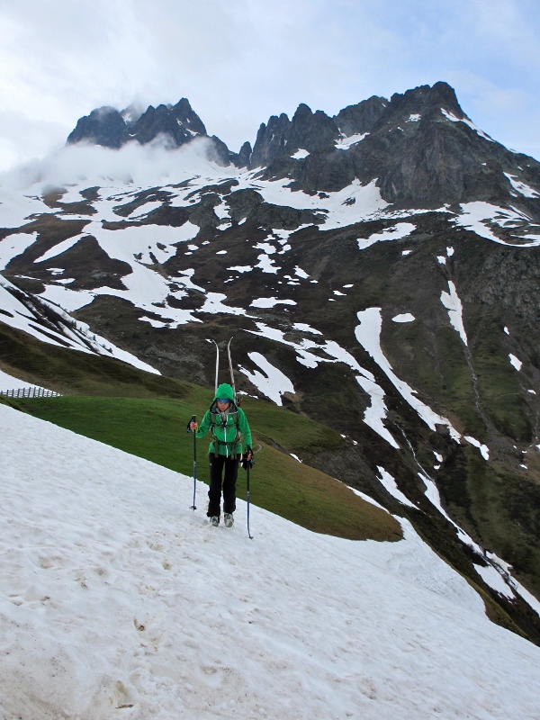 #10 Les Aiguilles de l Les Aiguilles de l'Argentière : Salomé pesque pas mouillée.