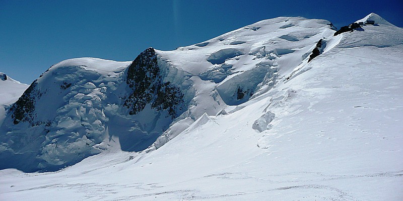 Face N du Mont Blanc : Encore vierge à cette heure ...