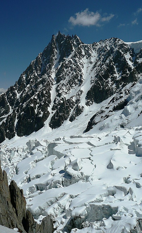 Aiguille du Midi : Belle vue depuis les Grands Mulets