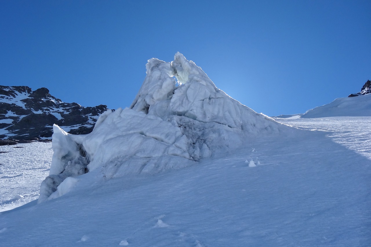 Vers 3200 m : Sérac.