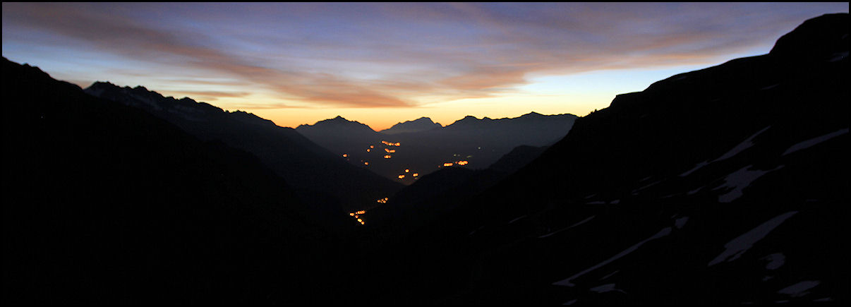 #1 départ du col du Glandon : après une bonne nuit sur place. départ du col du Glandon : après une bonne nuit sur place.