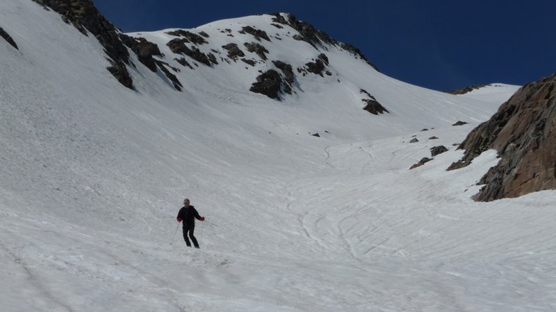Descente Glacier Rocher Blanc : Descente du Glacier du Rocher Blanc sur une belle moquette