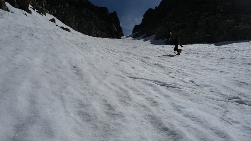 #10 Brèche de l Brèche de l'Argentière : Montée en crampons