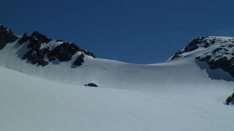 #7 Col de Gébroulaz : Le "passage clé". A la montée c Col de Gébroulaz : Le "passage clé". A la montée c'est la trace au milieu. A la descente, c'est plutôt à gauche ou à droite