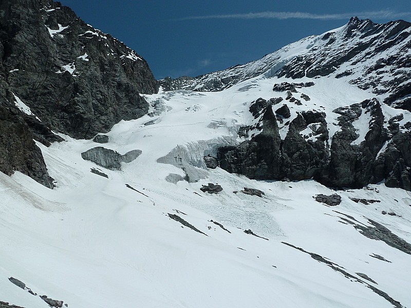 #11 Mont Pourri versant Geay : vue prise depuis la moraine Mont Pourri versant Geay : vue prise depuis la moraine