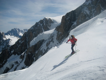 Mont Blanc : On profite de la moquette sur le glacier dans des paysages superbes