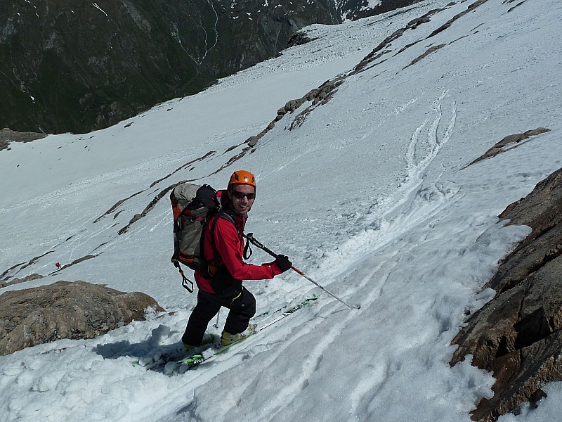 #25 On quitte le glacier : : cette face est bien chaude alors que la précédente n On quitte le glacier : : cette face est bien chaude alors que la précédente n'a pas décaillé