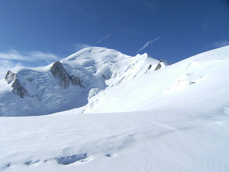 Mt Blanc, face Nord : La face Nord sublime, depuis l'arête