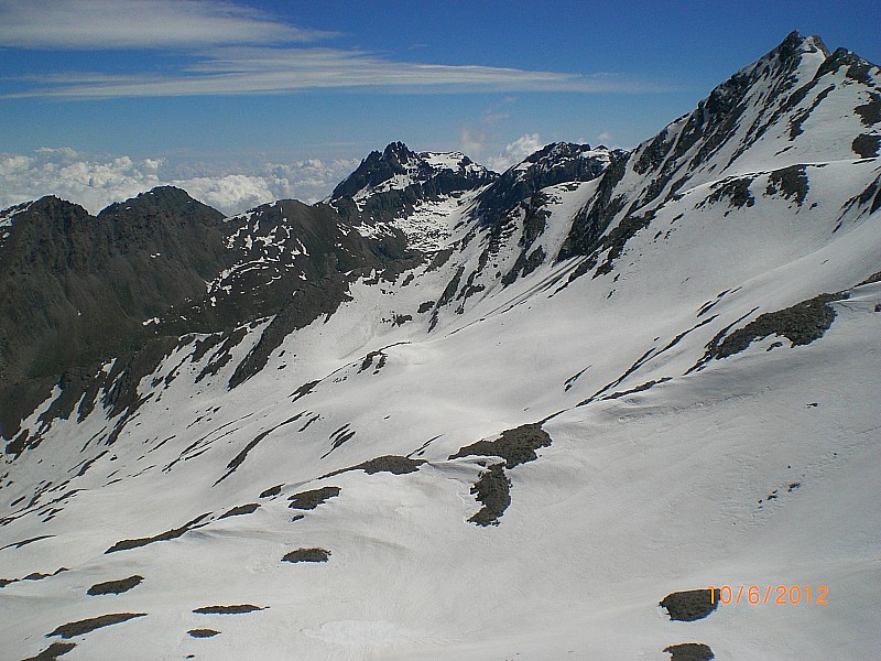 Asti : Versant NW et montagne de Ruine