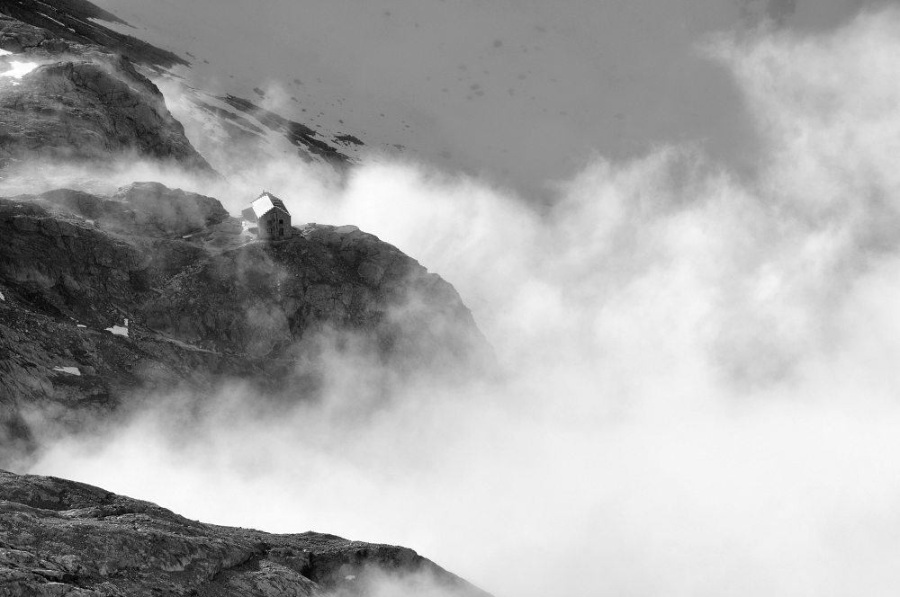 #23 Refuge du glacier blanc : jolis effets de brume Refuge du glacier blanc : jolis effets de brume