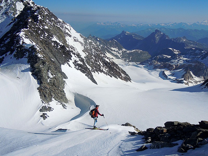 Glacier de Gébroulaz : Bien bouché. Ça donnait envie d'aller le descendre.