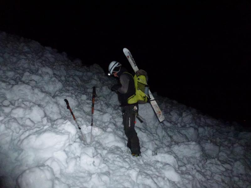 #2 Aiguille de Bionnassay : 4h au pied de la face, dans le cone Aiguille de Bionnassay : 4h au pied de la face, dans le cone