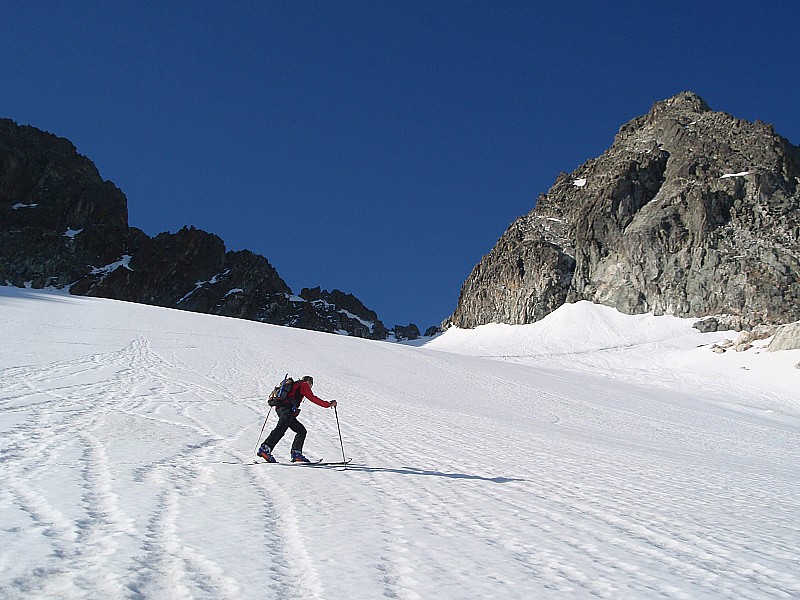 #5 Glacier d Glacier d'Argentiere : Emeric prend les devants