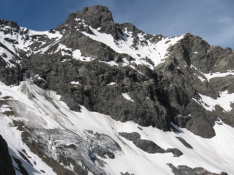 #2 sur la branche est du glacier : col de Navette et pic de Mal Cros sur la branche est du glacier : col de Navette et pic de Mal Cros
