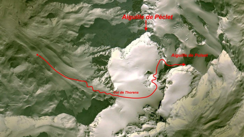 Vue de satellite : L'itinéraire suivi