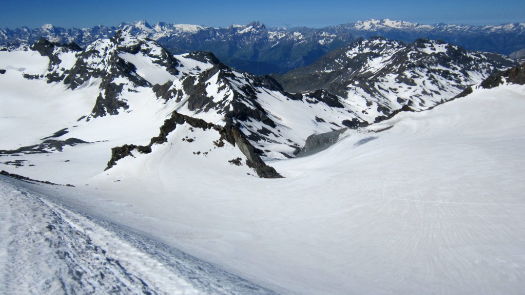 Notre terrain de jeu ... : Vue depuis le Col de Gebroulaz