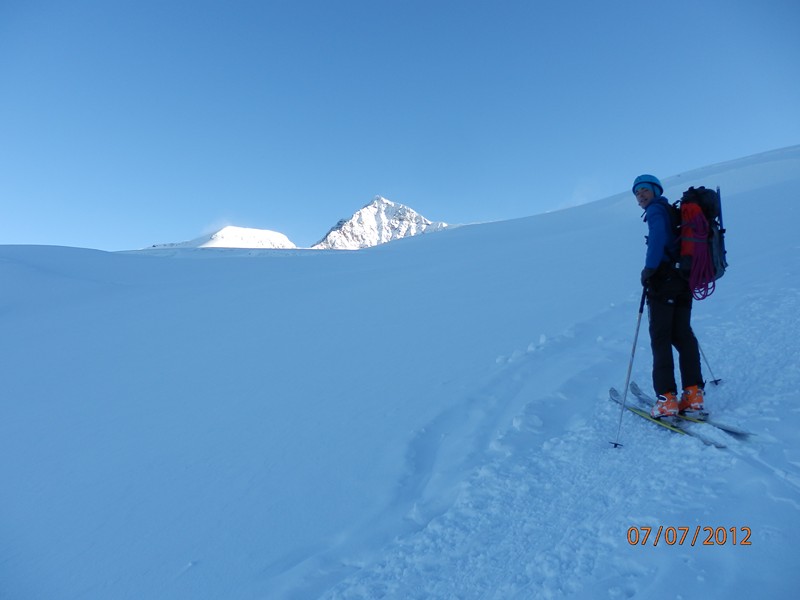 #9 En cours d En cours d'ascension : Fabrice sur fond de Lyskamm