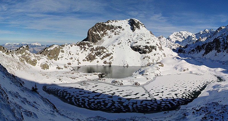 Lacs Robert : Idem remarque photo précédente, avec des lacs qui commencent tout juste à geler...