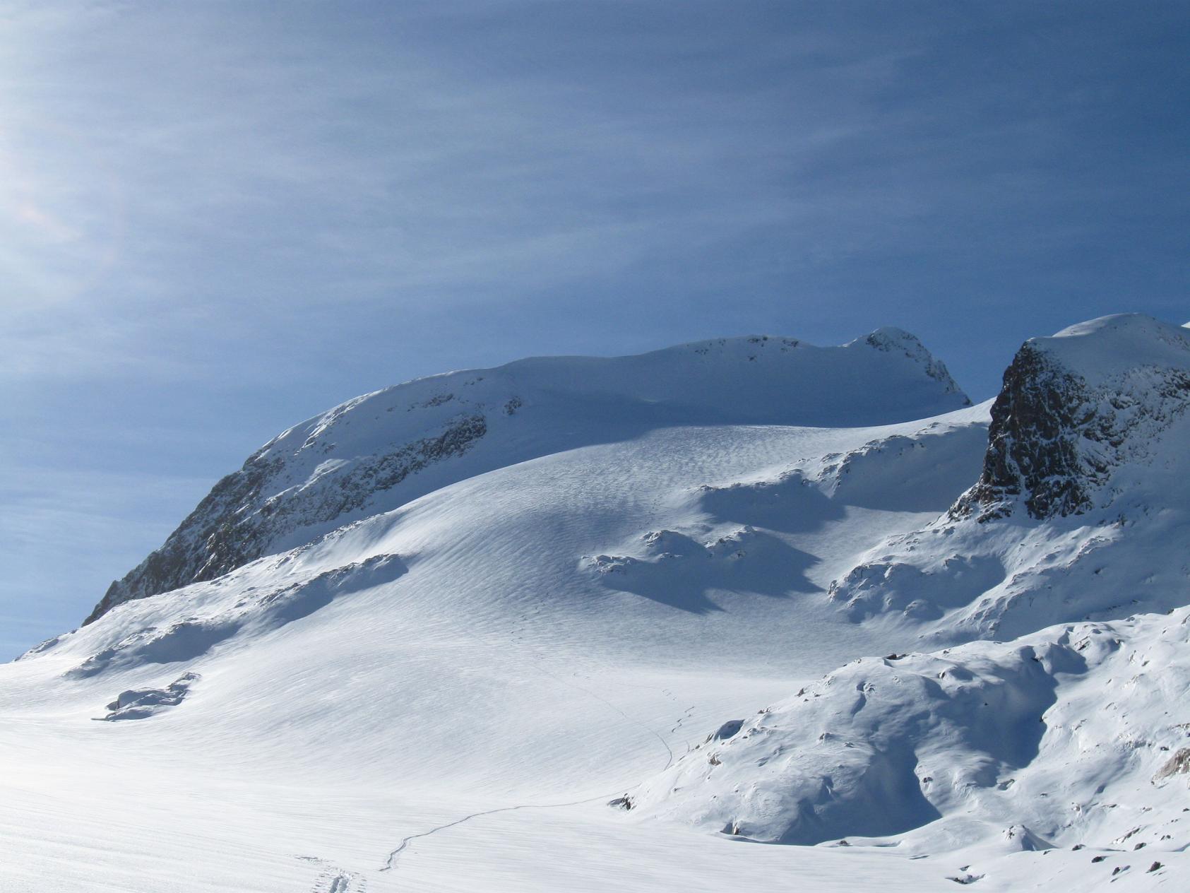 Pic de l'étendard : depuis le front du glacier