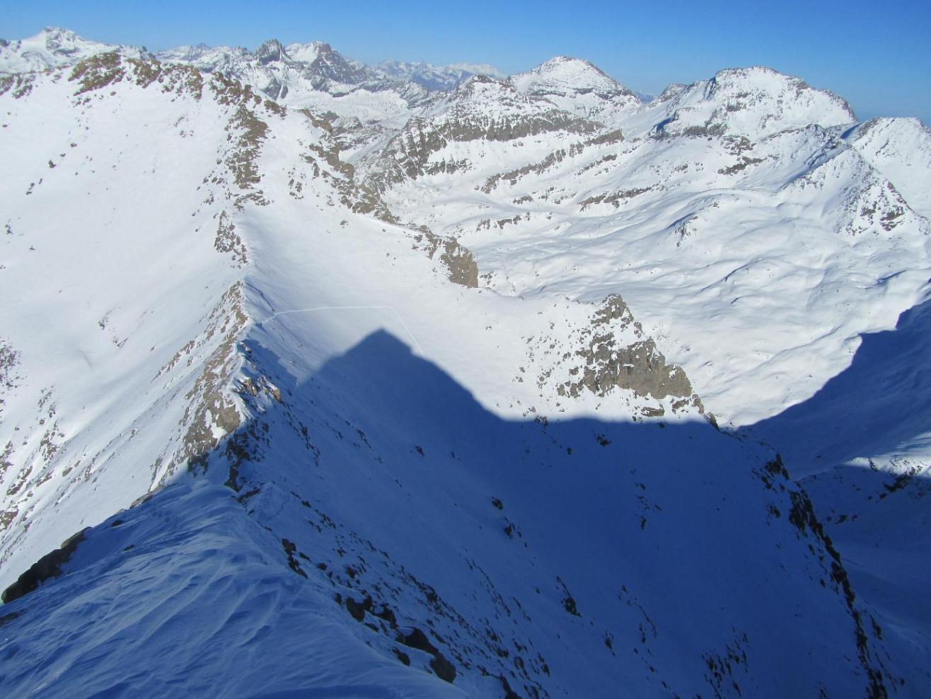 Col des Alpins et arête : depuis la Pointe de l'Arcelle