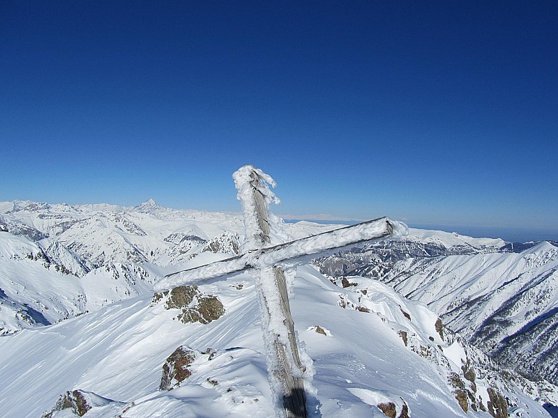 #8 MT Aver : Croix du sommet avec Viso MT Aver : Croix du sommet avec Viso