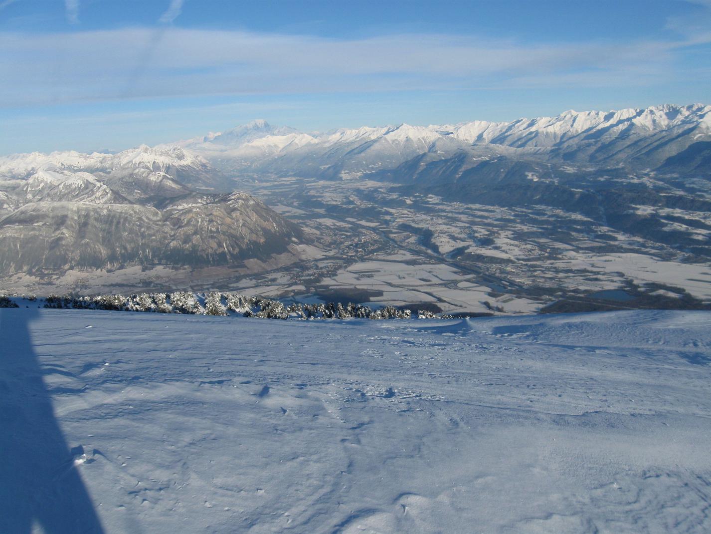 Combe de Savoie et Mont Blanc : depuis le sommet du Mont Granier