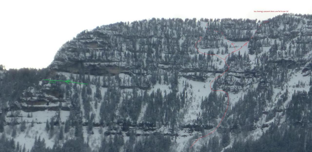 Granier, face ouest-nord-ouest : Pour répondre à la question posée: En rouge des possibilités hypothétiques! Trop dur pour mon niveau de ski!