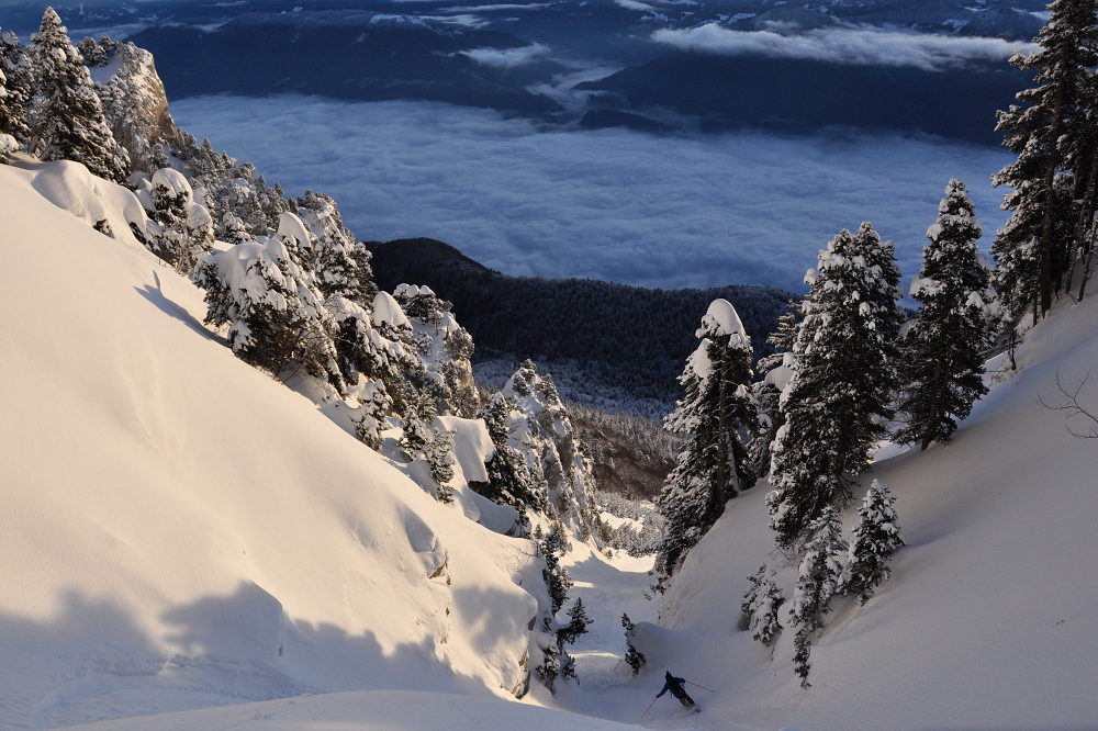 Couloir rectiligne : Bon ski par ici