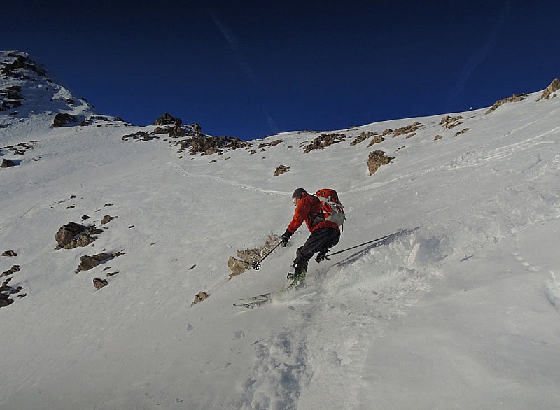 #6 Départ sous le col : ça passeneski, neige pas pire, Viking lâche tout direct... Départ sous le col : ça passeneski, neige pas pire, Viking lâche tout direct...