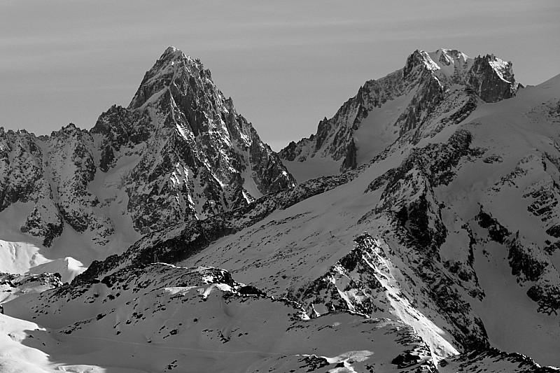 Aiguillette des Houches : aiguille du Chardonnet et aiguille d'Argentière