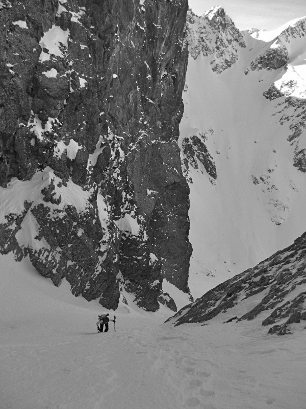 Couloir SW : Belle ambiance.