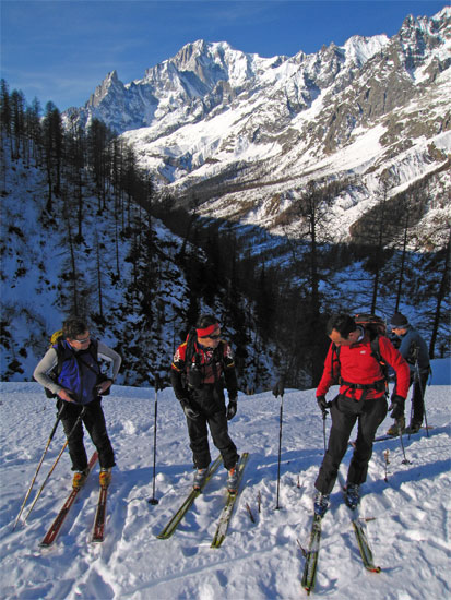 Dream team : Pose près des chalets d'Armina.