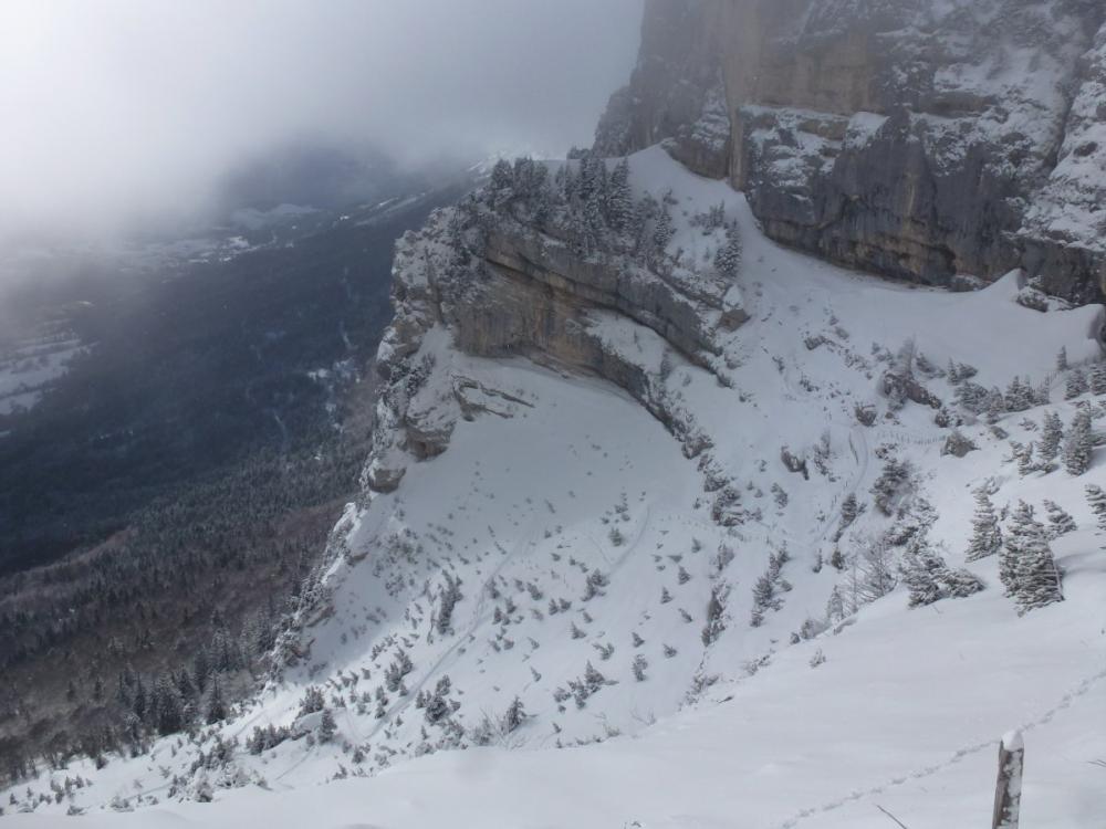 #3 Cirque de l Cirque de l'Aulp du Seuil : Trace depuis le haut du cirque