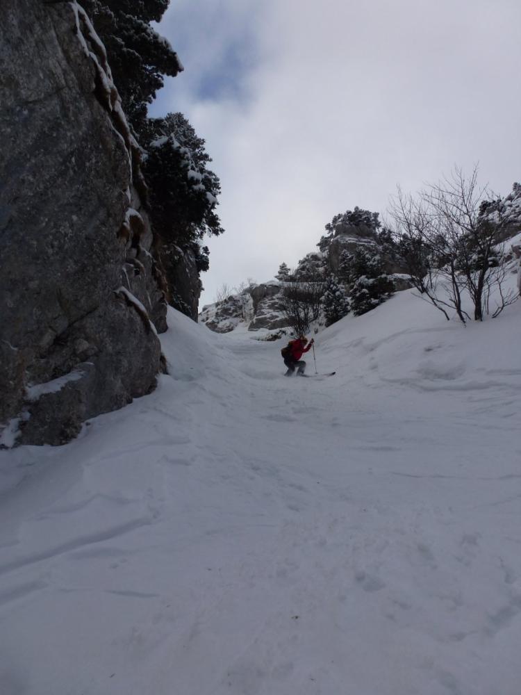 #7 Couloir en virgule : Le haut du couloir déjà bien ravagé. Couloir en virgule : Le haut du couloir déjà bien ravagé.