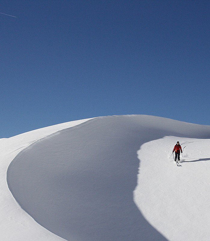 skiing on the moon