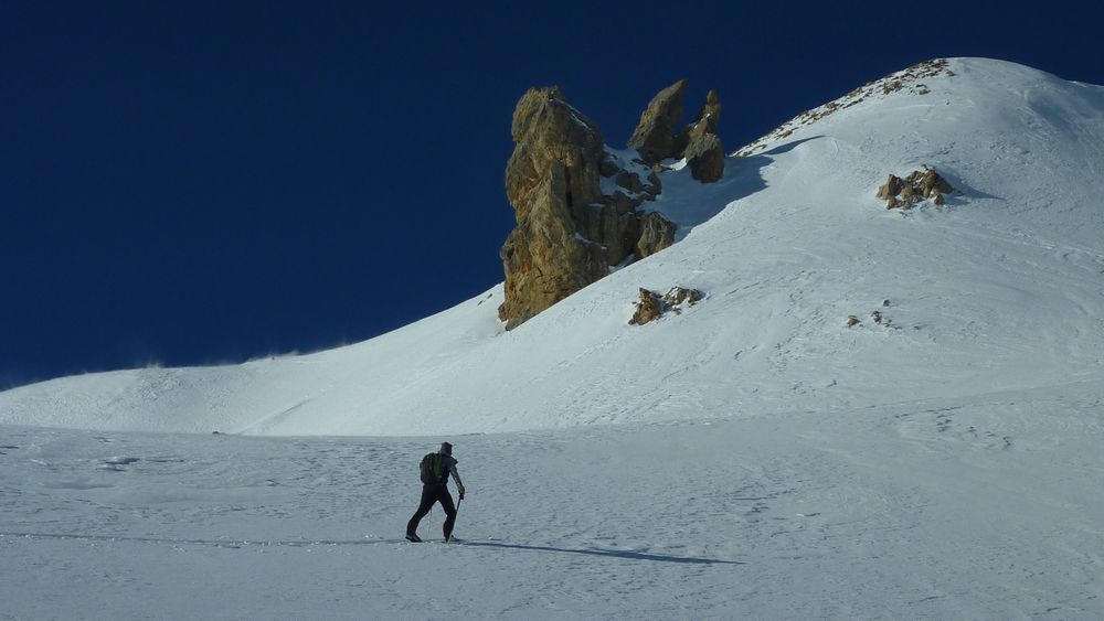 Cargneule : le passage caractéristique de la montée SE