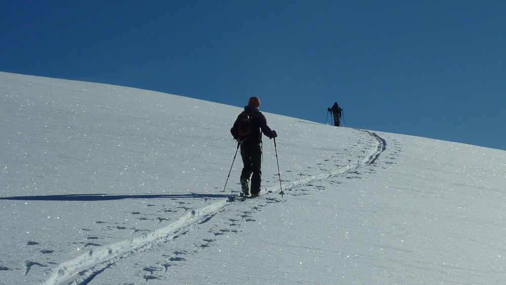 Remontée au Perronnet : neige vierge et poudre legere