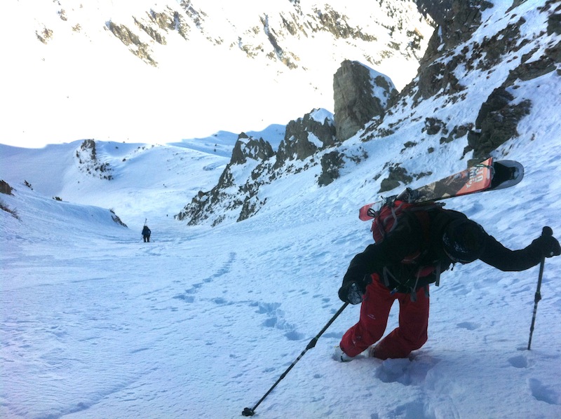 Bas du couloir : On passe en portage assez rapidement